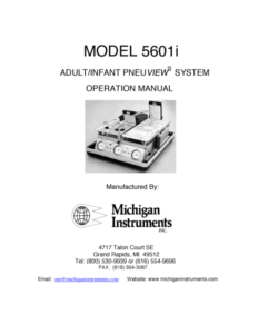 model 5601i adult/infant pneuview system operation manual