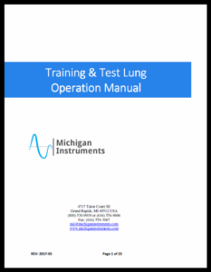 training and test lung operations manual, breathing simulator