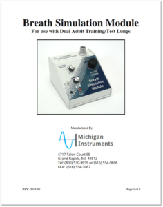 Michigan Instruments dual adult training/test lungs breath simulation module users manual