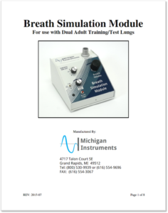 Breath Simulation Module Product Photo MII Michigan Instruments dual adult training/test lungs breath simulation module users manual