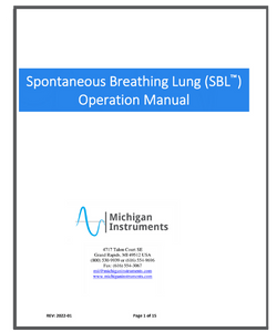 SBL Operation Manual Pic spontaneous breathing lung manual